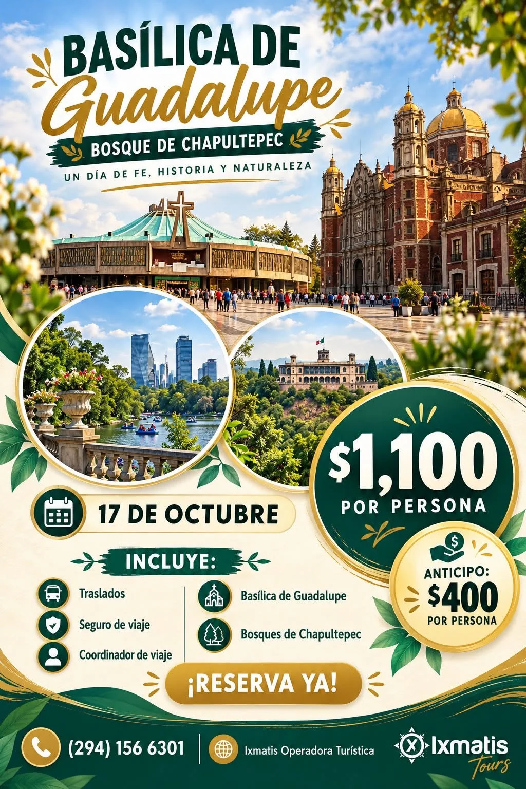 Tour Basílica de Guadalupe y Bosque de Chapultepec